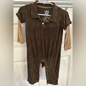 Kickee Pants Tree Print Polo Romper